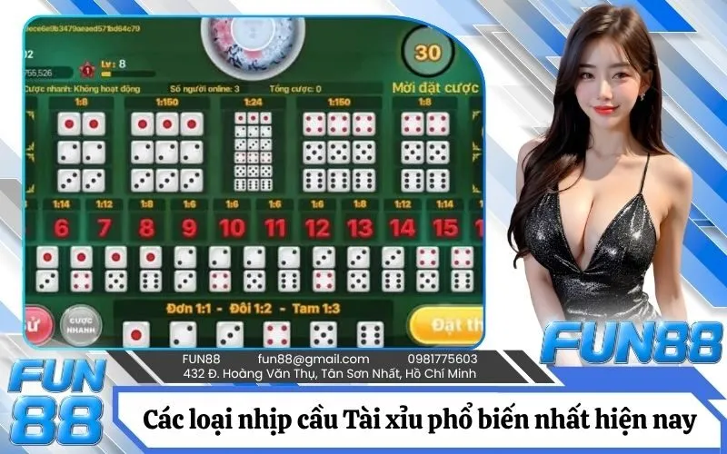 Các loại nhịp cầu Tài xỉu phổ biến nhất hiện nay
