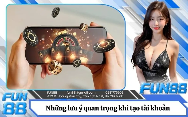 Những lưu ý quan trọng khi tạo tài khoản FUN88 để bảo mật