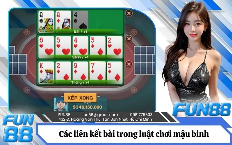 Quy định về các liên kết bài trong luật chơi mậu binh